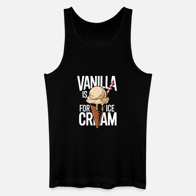 Vanille Eiscone im Kontrast - Men’s Organic Tank Top - black