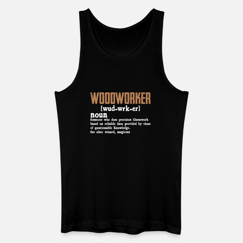 Rustikales Holzwerker Typo-Design - Männer Bio Tank Top - Schwarz