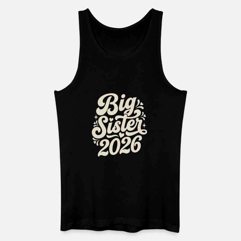 Große Schwester 2026 Script-Design - Männer Bio Tank Top - Schwarz