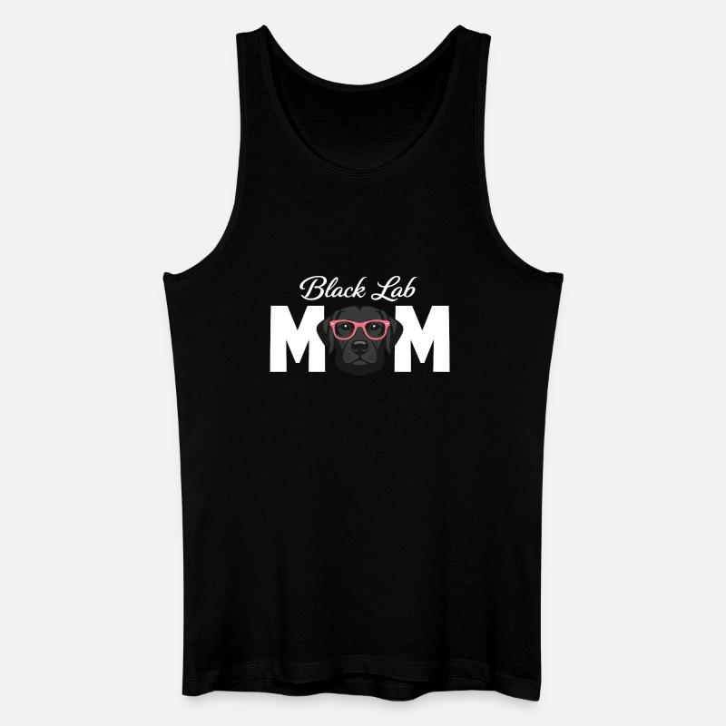Schwarze Labrador-Mutter Schwarzer Labrador-Liebhaber - Männer Bio Tank Top - Schwarz