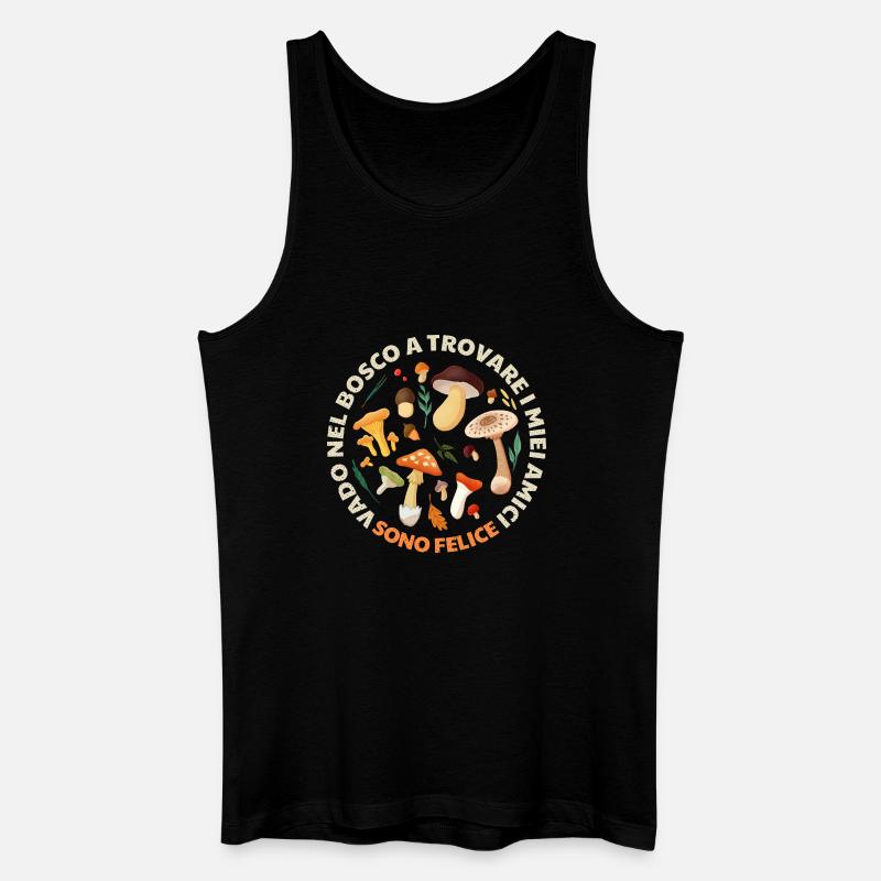 Pilze des Kreiswaldes - Männer Bio Tank Top - Schwarz