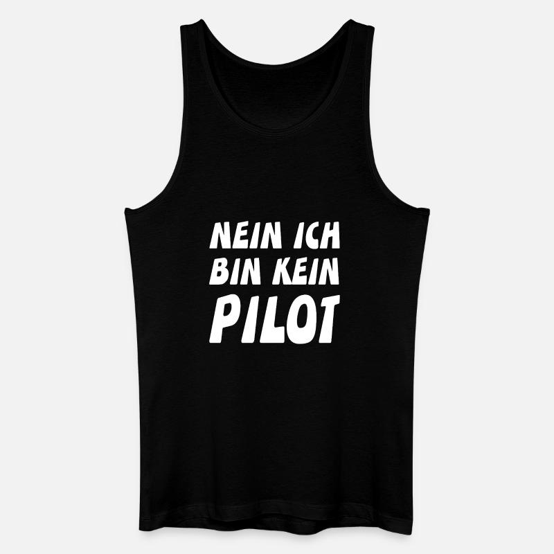 Pilot - Männer Bio Tank Top - Schwarz