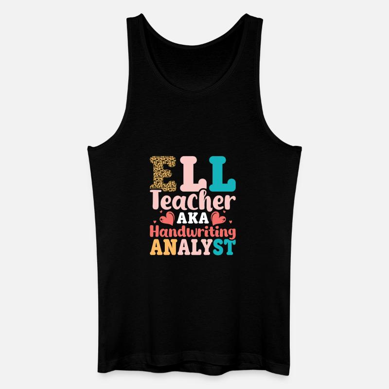 ELL-Lehrer englische Sprache - Männer Bio Tank Top - Schwarz