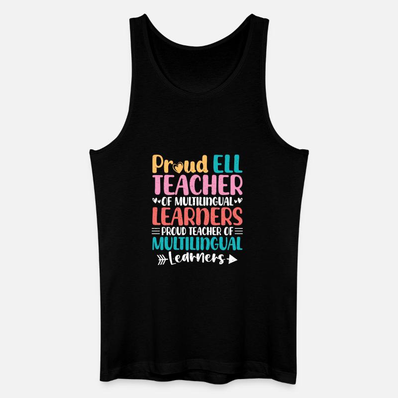 ELL-Lehrer englische Sprache - Männer Bio Tank Top - Schwarz