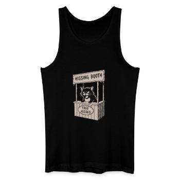 Cat stand in the Hissing Booth - Men’s Organic Tank Top - black - Front