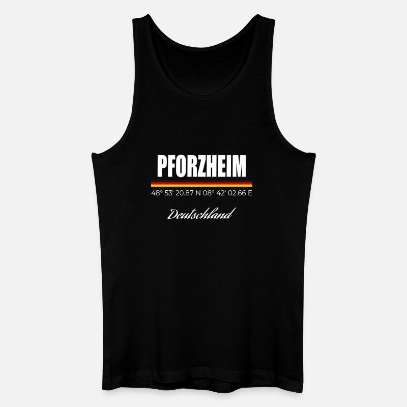 Pforzheim - Männer Bio Tank Top - Schwarz