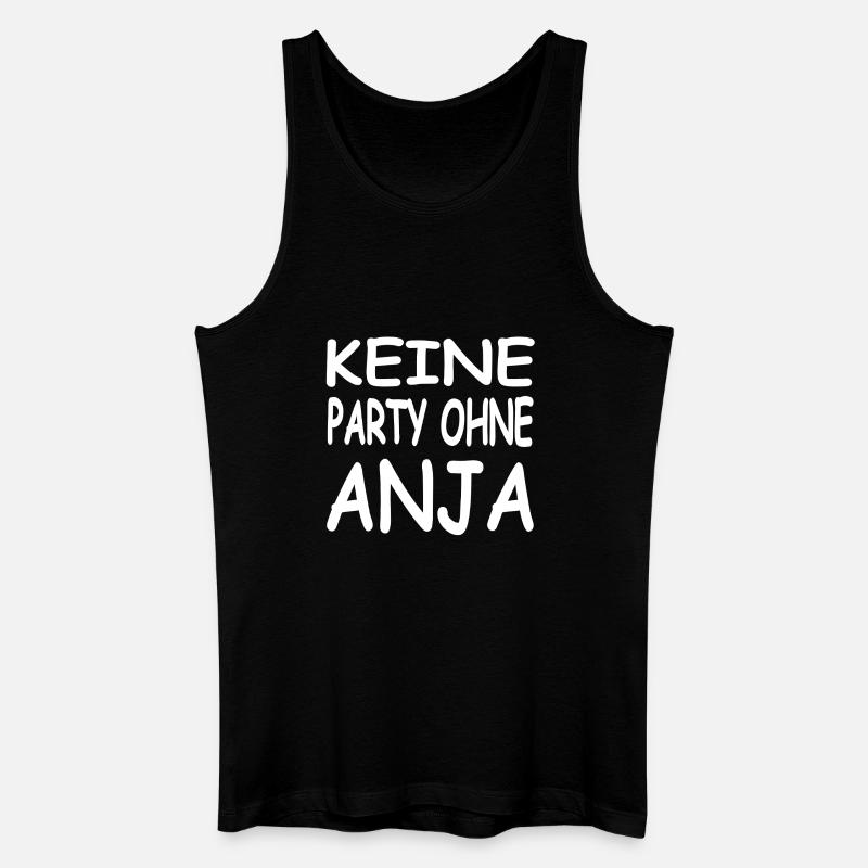 Anja - Männer Bio Tank Top - Schwarz