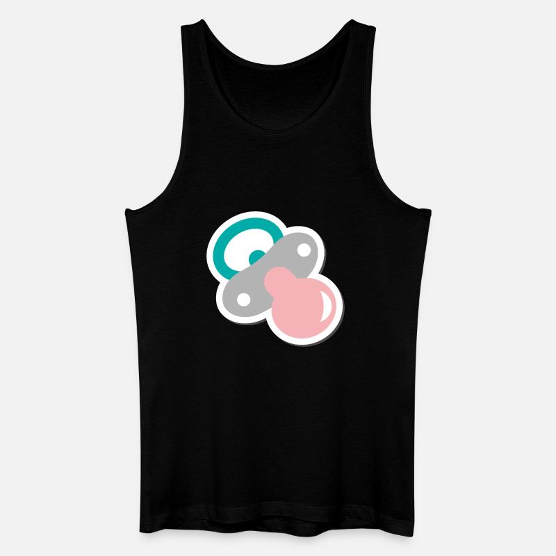 schnuller - Männer Bio Tank Top - Schwarz