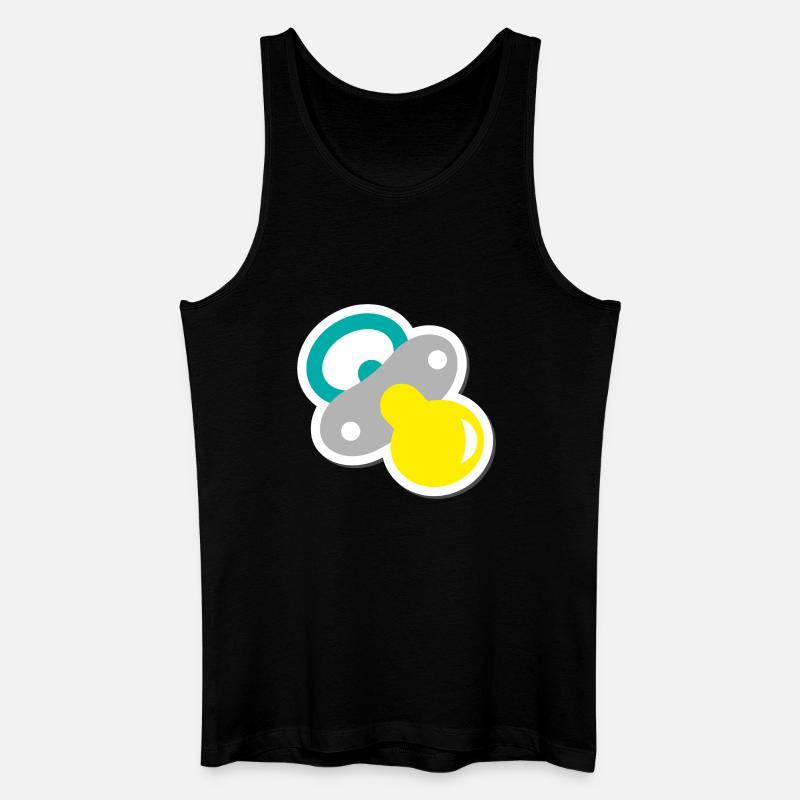 schnuller - Männer Bio Tank Top - Schwarz