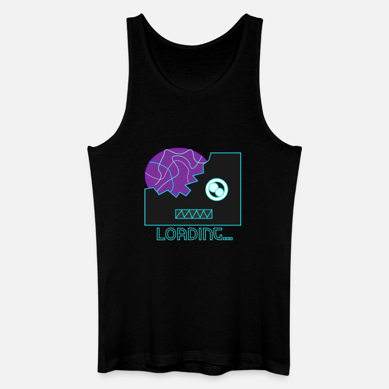 Cyberpunk Roboter-Neon - Männer Bio Tank Top - Schwarz