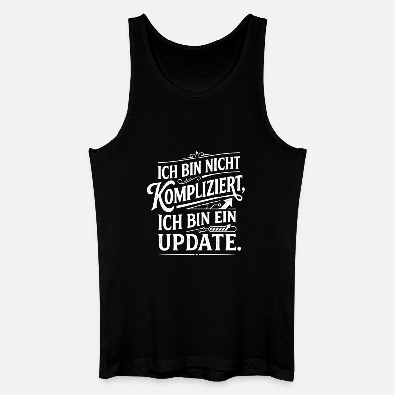Ich bin ein Update nicht kompliziert - Männer Bio Tank Top - Schwarz