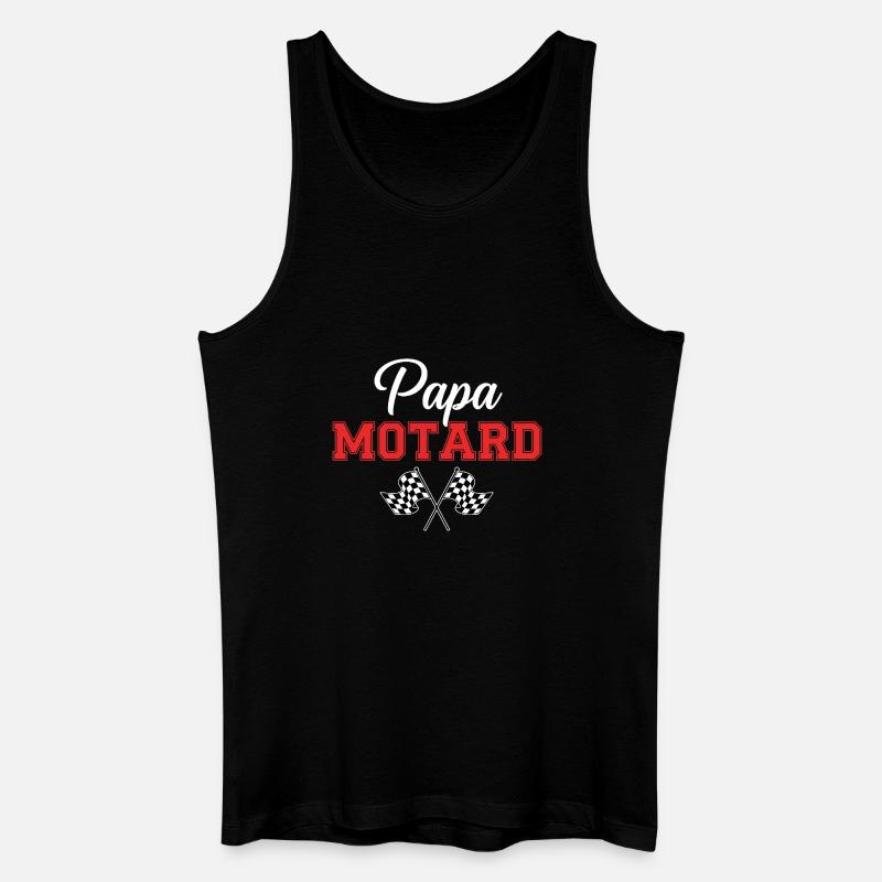 Biker-Geschenkidee PAPA BIKER - Männer Bio Tank Top - Schwarz