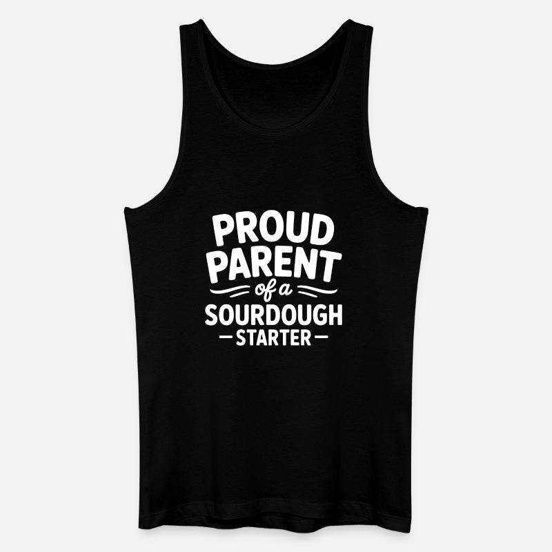 Stolzer Sauerteigstarter-Elternteil - Männer Bio Tank Top - Schwarz