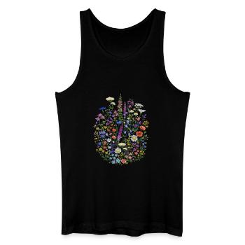 Wildflowers Flowers Flowers Natural Botanical Garden - Men’s Organic Tank Top - black - Front