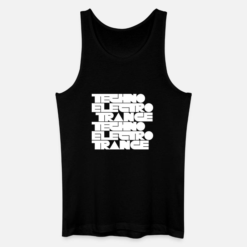 Techno Electro Trance Musik - Männer Bio Tank Top - Schwarz