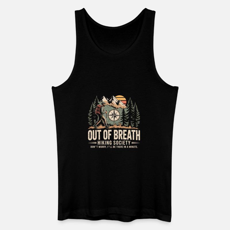 Außer Atem Wandergesellschaft - Männer Bio Tank Top - Schwarz