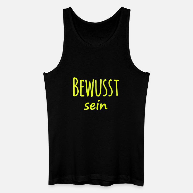 Lustiger Spruch witziger Spruch - Männer Bio Tank Top - Schwarz