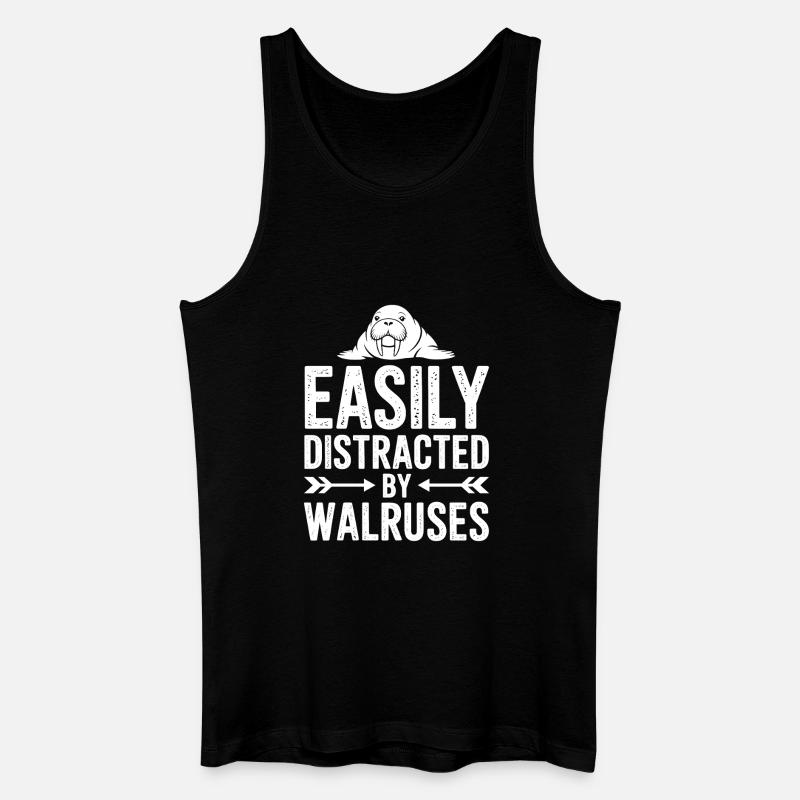 Walross Sprüche Walross Lustiges Walross Geschenk  - Männer Bio Tank Top - Schwarz