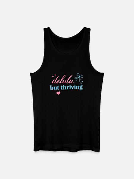 Delhu Thriving Script Logo - Männer Bio Tank Top - Schwarz