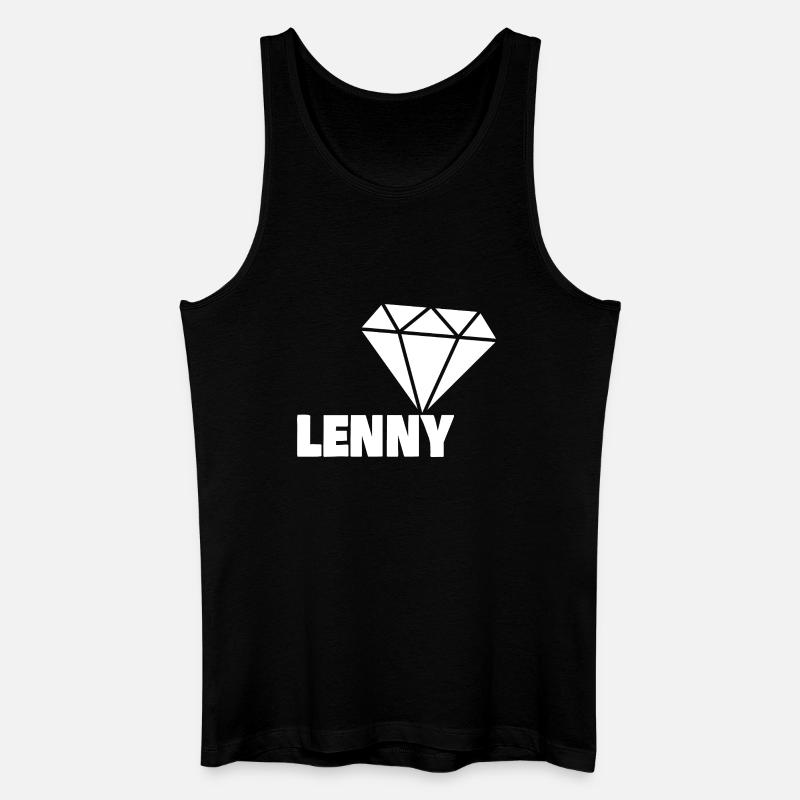 Lenny als Diamant - Männer Bio Tank Top - Schwarz