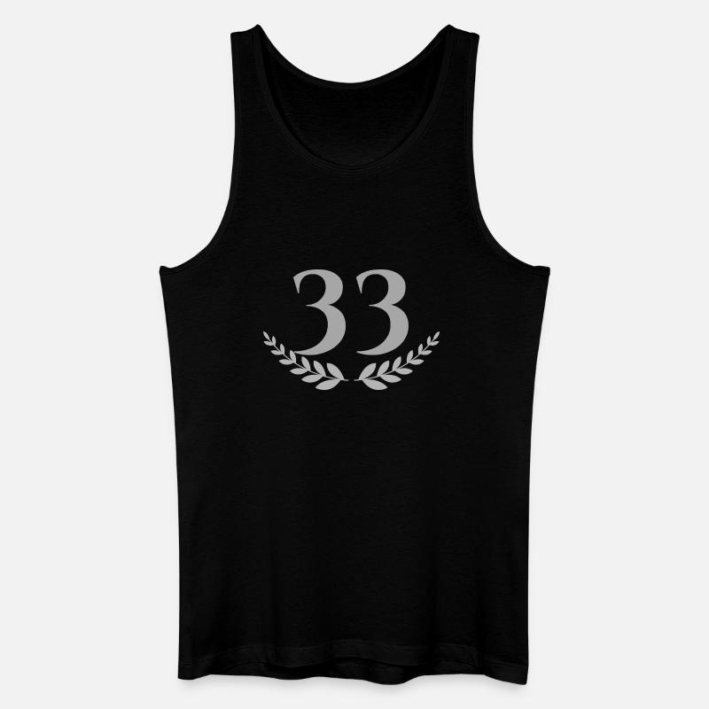 33 - Männer Bio Tank Top - Schwarz