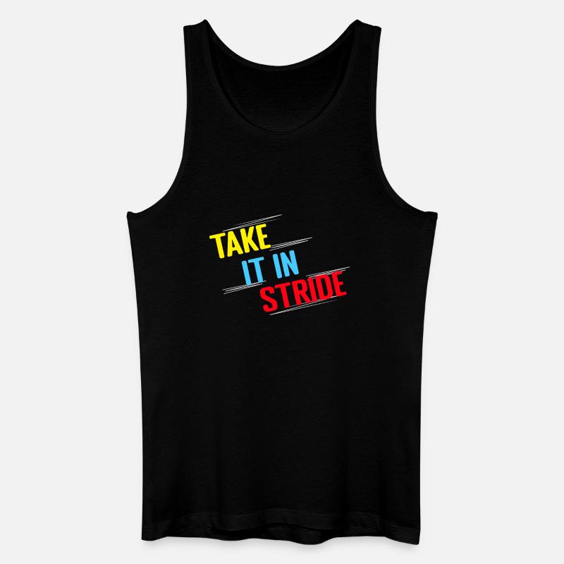 Running Run Take It In Stride Marathon Runner - Men’s Organic Tank Top - black