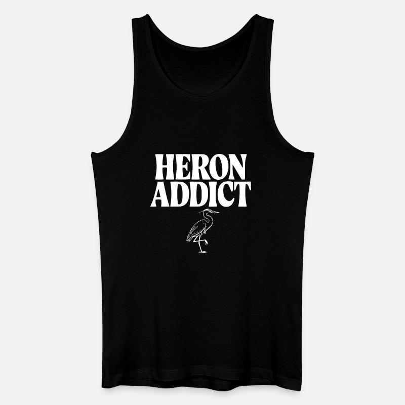 Reihersüchtiger - Männer Bio Tank Top - Schwarz
