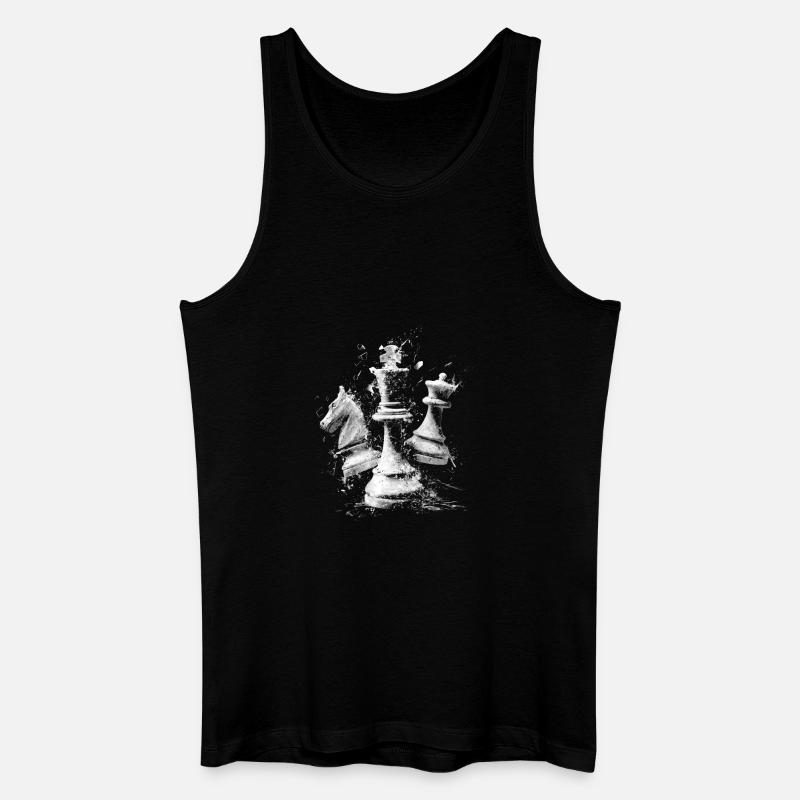 Schach Figuren Explosion Design Dynamisches Bretts - Männer Bio Tank Top - Schwarz