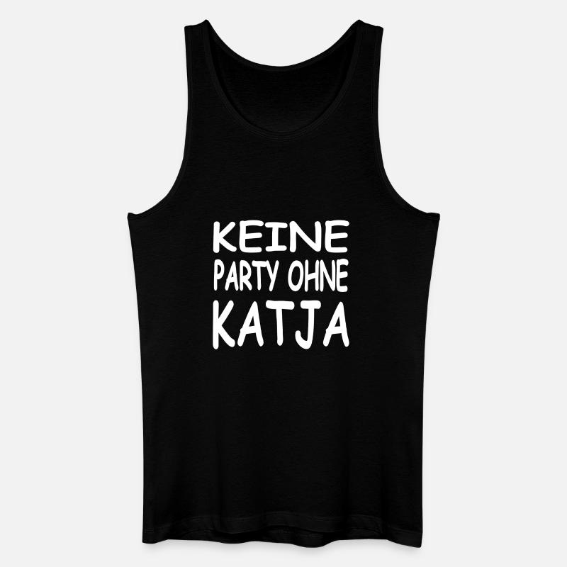 Katja - Männer Bio Tank Top - Schwarz