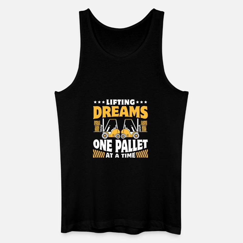 Staplerfahrer Englisch Spruch Stapler - Männer Bio Tank Top - Schwarz