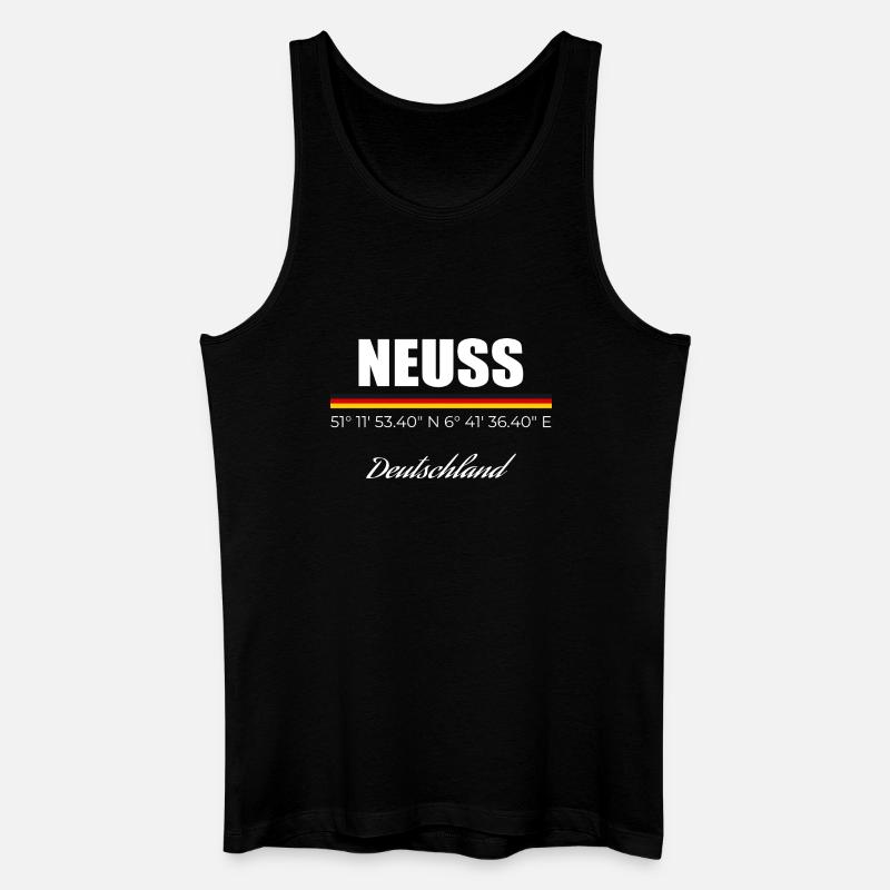 Neuss - Männer Bio Tank Top - Schwarz
