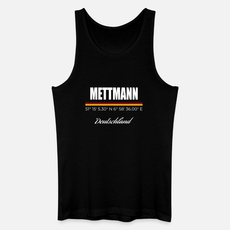 Mettmann - Männer Bio Tank Top - Schwarz