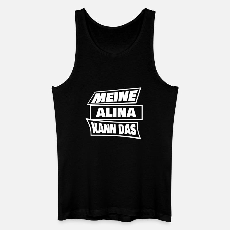 Alina als Sprueche - Männer Bio Tank Top - Schwarz