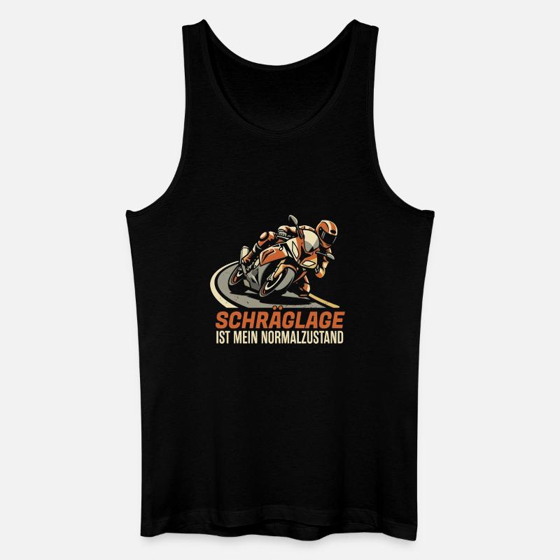 schraeglage-normalzustand - Männer Bio Tank Top - Schwarz