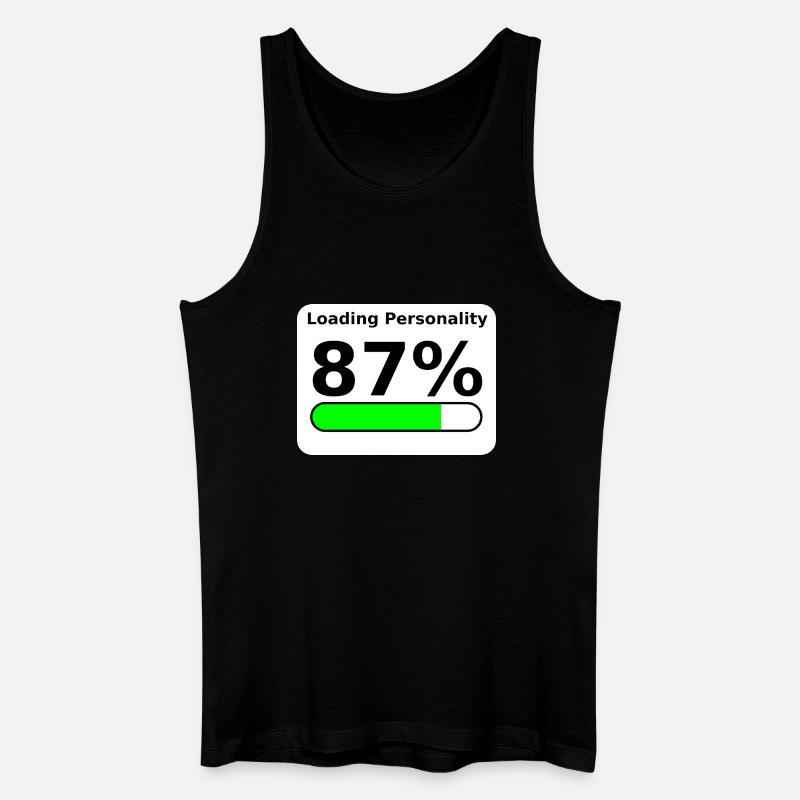 Loading Personality 87% – Nerdy Statement Tee - Männer Bio Tank Top - Schwarz