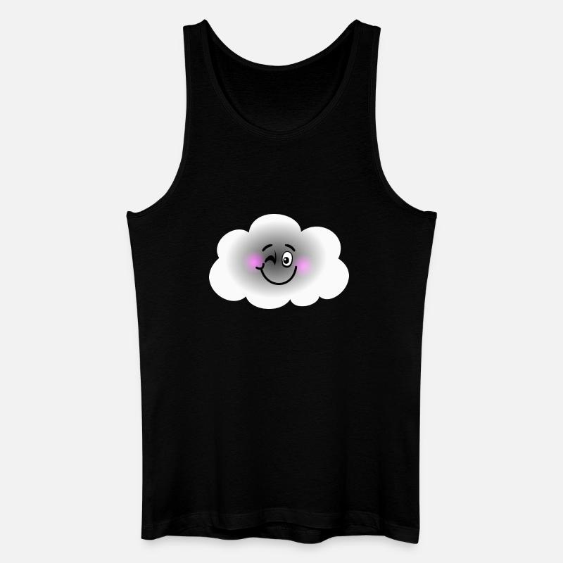 Glückliche Wolke - Männer Bio Tank Top - Schwarz