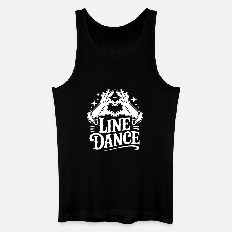 Line Dance Liebe - Männer Bio Tank Top - Schwarz