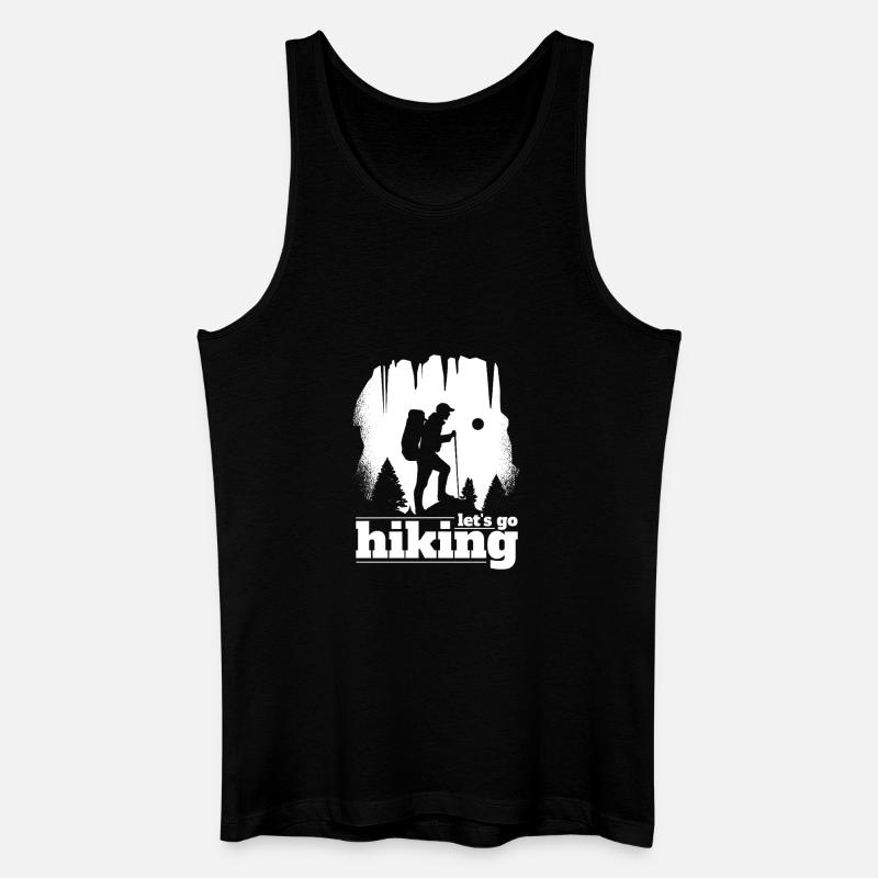 Let's Go Hiking - Männer Bio Tank Top - Schwarz