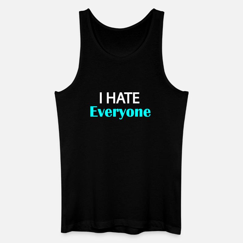 Ich hasse jeden - Männer Bio Tank Top - Schwarz