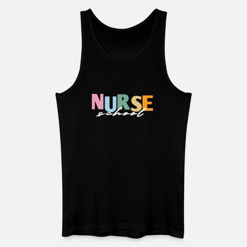 retro krankenschwester schule  - Männer Bio Tank Top - Schwarz