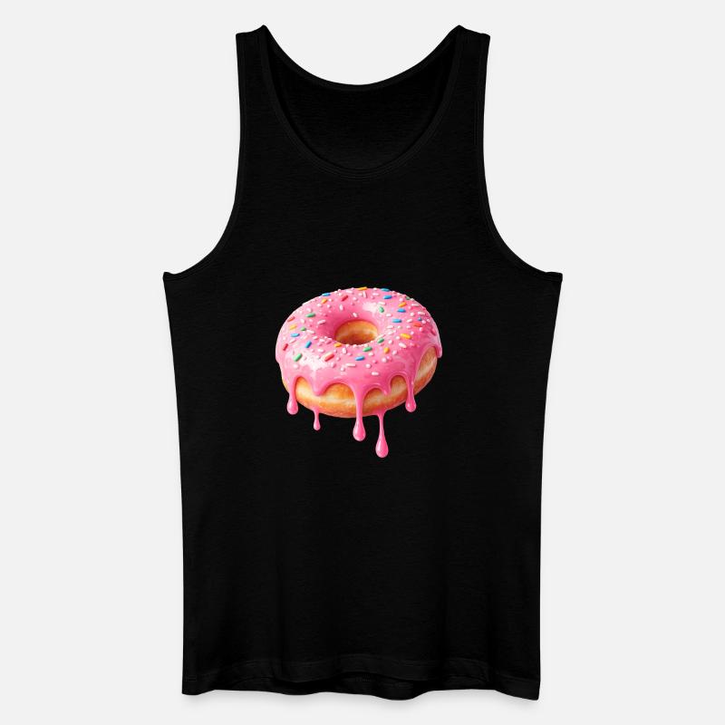 Tropfende Donut Delight – Süß - Männer Bio Tank Top - Schwarz