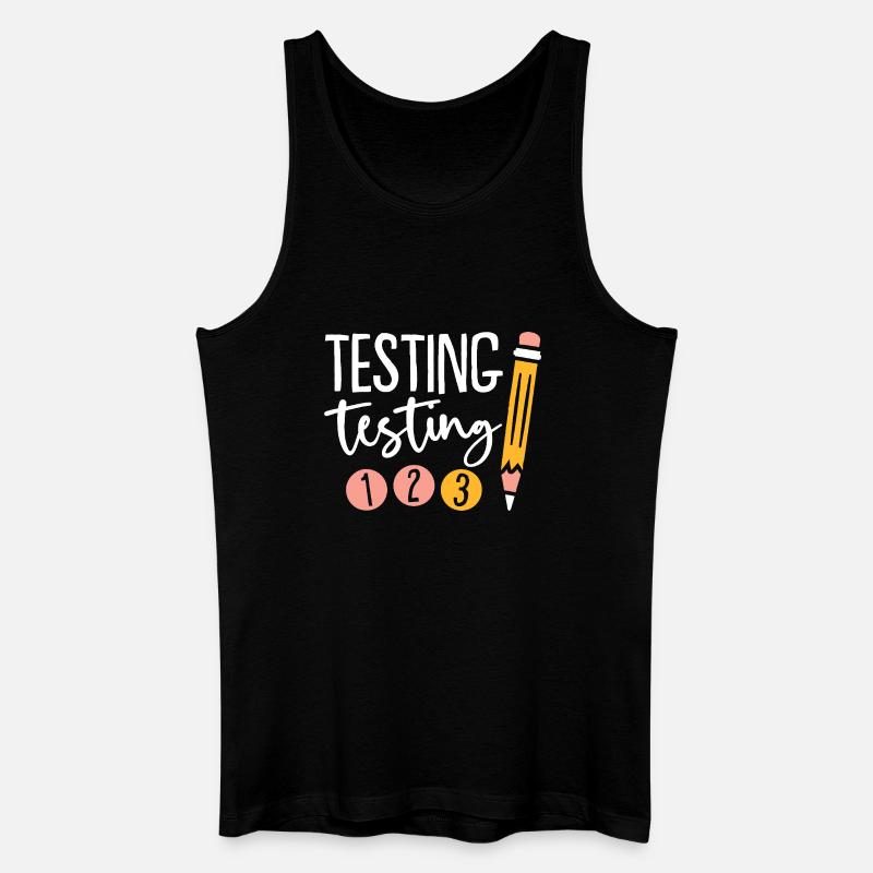 Testing Pencil Doodles on Black - Men’s Organic Tank Top - black