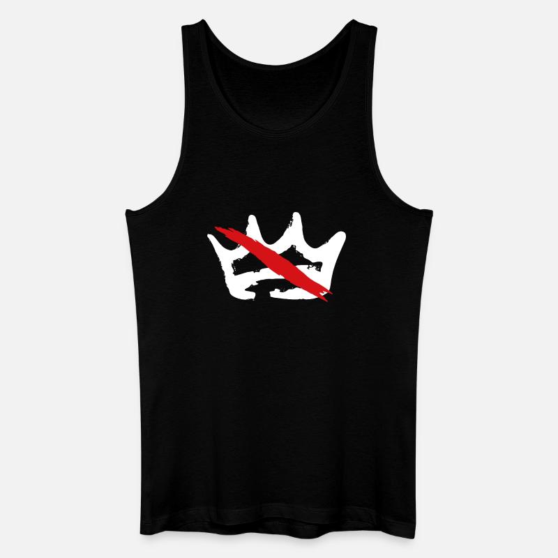 Kein König - Männer Bio Tank Top - Schwarz