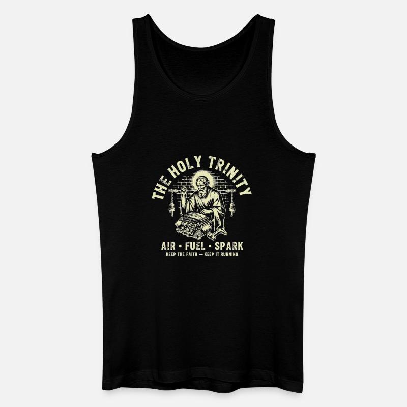 Holy Trinity Engine Spark - Männer Bio Tank Top - Schwarz