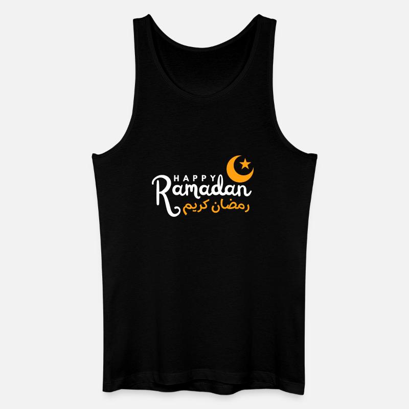 Ramadan Night Crescent Script - Men’s Organic Tank Top - black