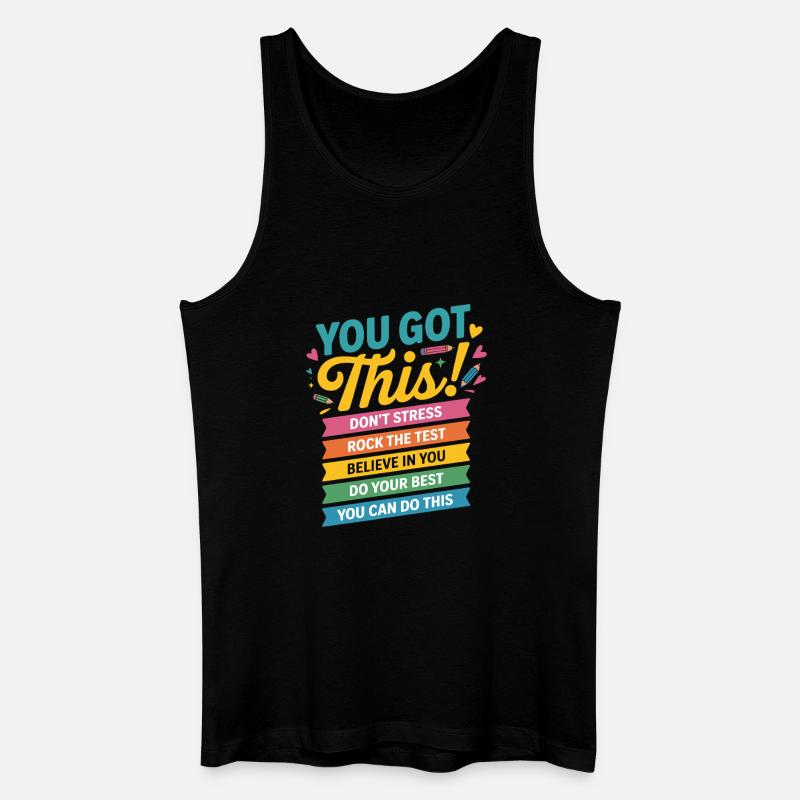 Du Packst Das Motivationsbanner - Männer Bio Tank Top - Schwarz