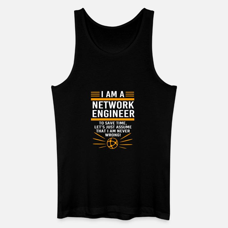 Netzwerk Informatiker Programmierer Admin - Männer Bio Tank Top - Schwarz