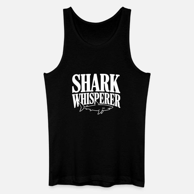 Hai-Flüsterer - Männer Bio Tank Top - Schwarz