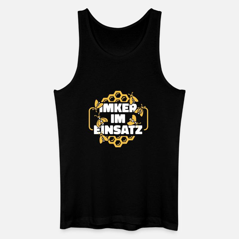Imker im Einsatz Spruch - Männer Bio Tank Top - Schwarz