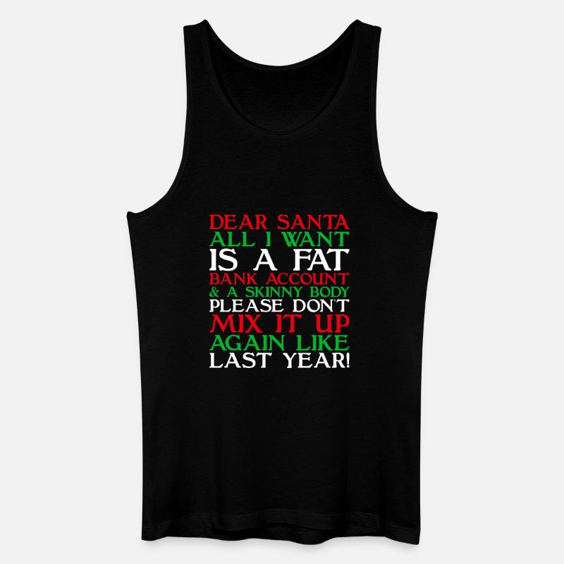 Lieber Weihnachtsmann - Männer Bio Tank Top - Schwarz